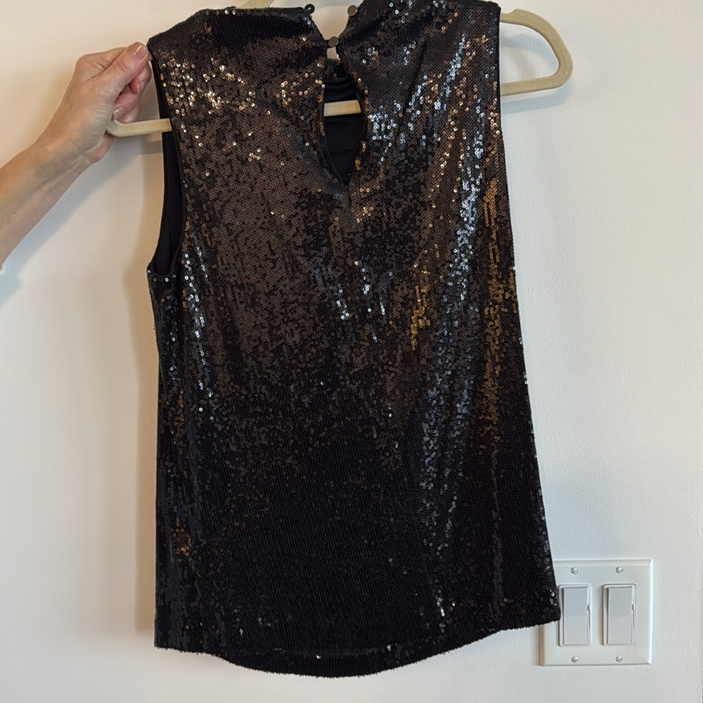 Nicole Miller Atelier size small black sequin cowl